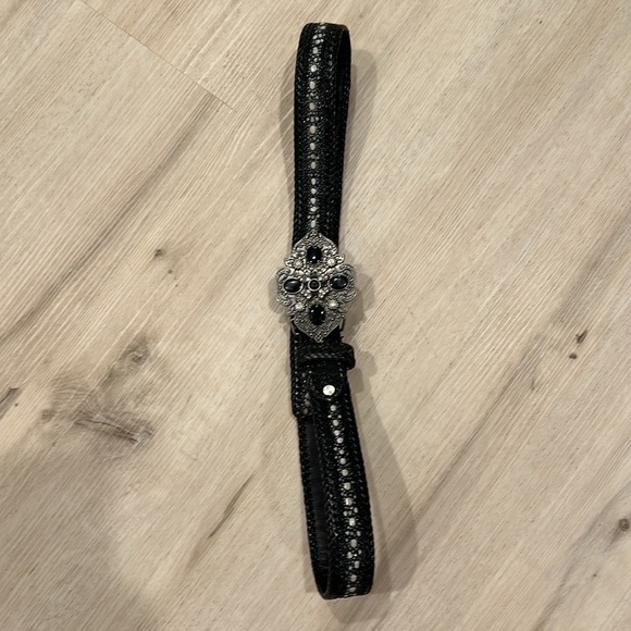 🎈Rhinestone-Leather Statement Belt w Beaded Design🎈 - Picture 4 of 5